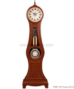 ساعت ایستاده چوبی فندقی طرح ورونیکا
