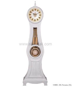 ساعت ایستاده چوبی سفید طرح ورونیکا