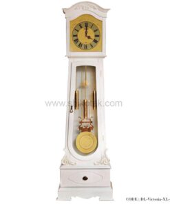 ساعت ایستاده پاندول دار سفید طرح ویکتوریا