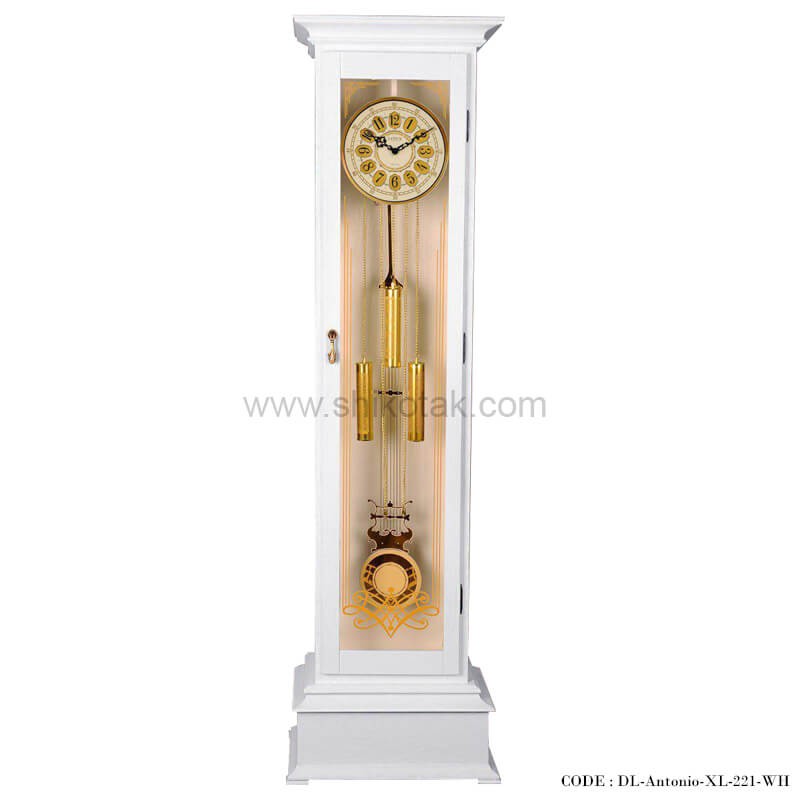 ساعت کنار سالنی سفید طرح آنتونیو
