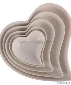 ست کاسه سرامیکی 5 سایز قلبی
