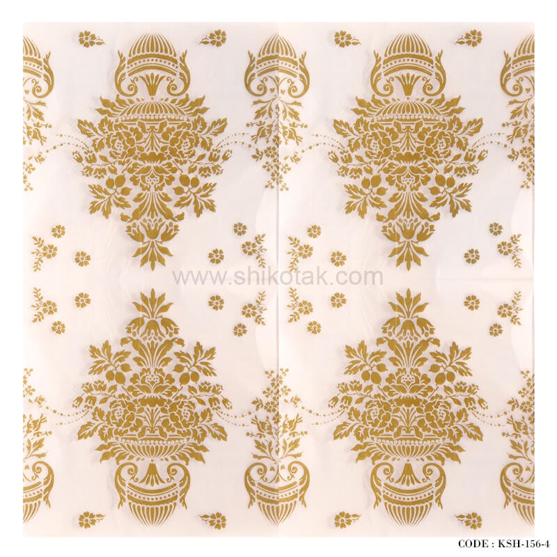 دستمال سفره کاغذی بسته 20 عددی طرح گل زیتونی