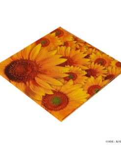 دستمال کاغذی سفره بسته 20 عددی طرح گل آفتابگردان
