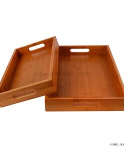 سینی چای چوبی دو سایز