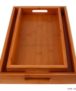 سینی چای چوبی دو سایز
