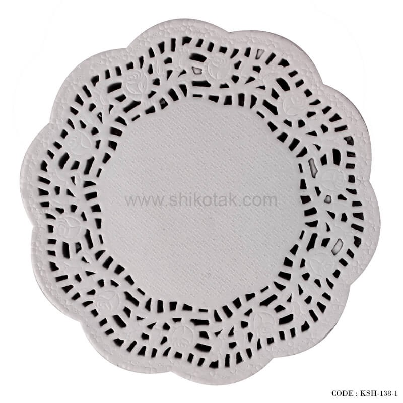 زیرلیوانی کاغذی دانتل طرح گل کوچک