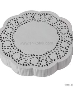 زیرلیوانی کاغذی دانتل طرح گل متوسط