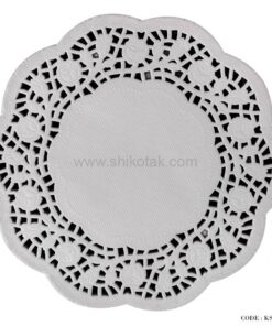 زیرلیوانی کاغذی دانتل طرح گل متوسط