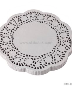 زیر بشقابی کاغذی دانتل طرح گل بزرگ