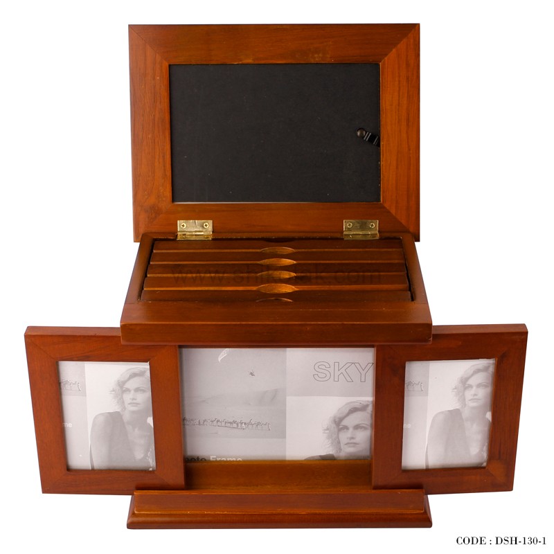 آلبوم عکس چوبی پنج تایی درب دار