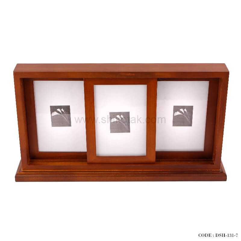 قاب عکس چوبی سه تایی متحرک دوطرفه