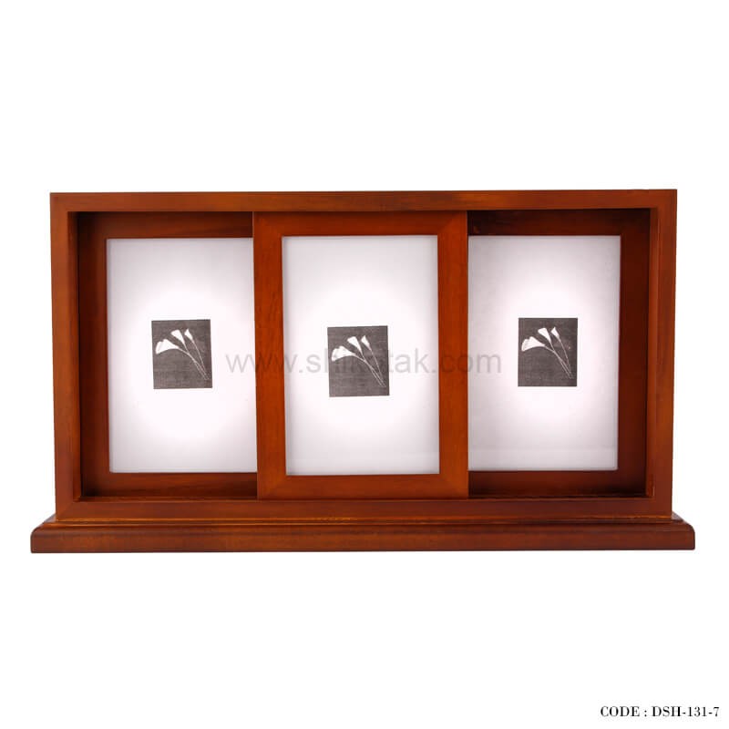 قاب عکس چوبی سه تایی متحرک دوطرفه