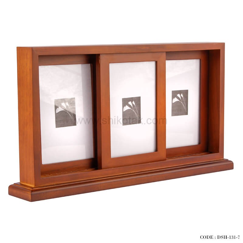 قاب عکس چوبی سه تایی متحرک دوطرفه
