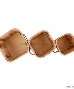 باکس چوبی نظم دهنده سه سایز گردویی طرح Home