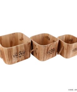 باکس چوبی نظم دهنده سه سایز گردویی طرح Home