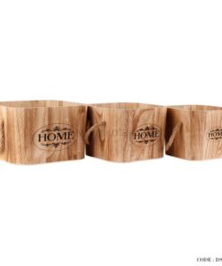 باکس چوبی نظم دهنده سه سایز گردویی طرح Home