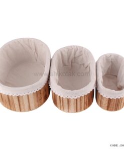 باکس چوبی نظم دهنده کمد بیضی ست سه عددی