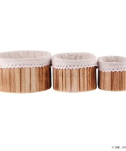 باکس چوبی نظم دهنده کمد بیضی ست سه عددی