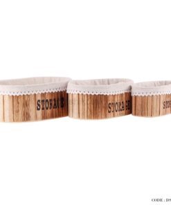 باکس چوبی نظم دهنده کمد بیضی ست سه عددی