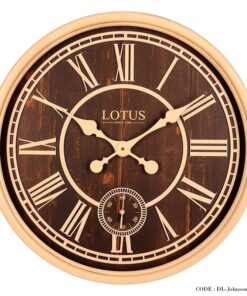 ساعت دیواری چوبی کرم مدل Johnson