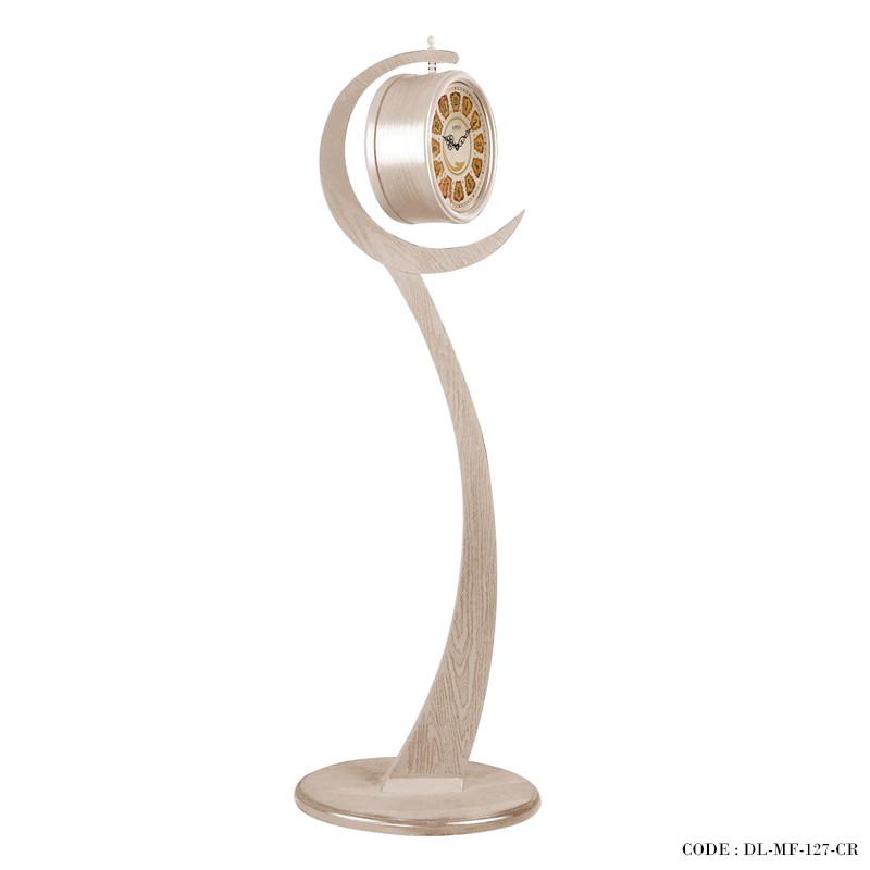 ساعت ایستاده چوبی کرم طرح دوطرفه