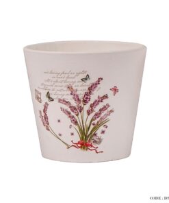 گلدان سفالی سفید کوچک سری c