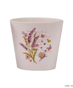 گلدان سفید سفالی کوچک سری e