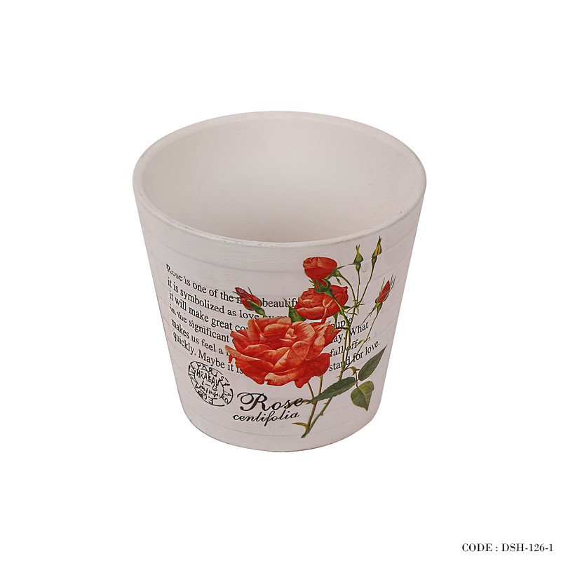 گلدان گل طبیعی سفالی سری g