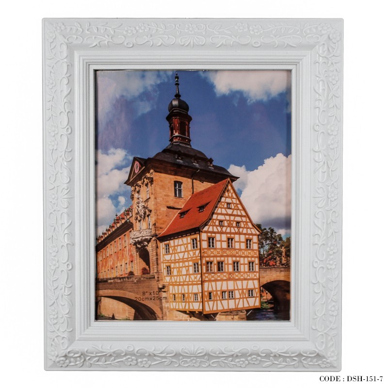 قاب عکس دیواری سفید پلاستیکی مدل آنا