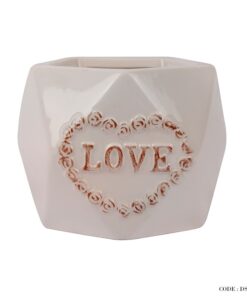 گلدان سرامیکی طرح home چند ضلعی