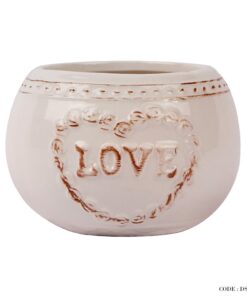 گلدان سرامیکی طرح home گرد