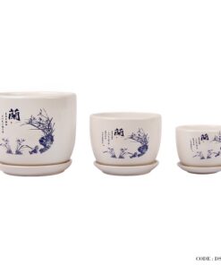 گلدان و زیرگلدانی سرامیکی سری 126-6-c