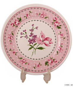 بشقاب میوه خوری چینی آنجلا صورتی