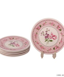 بشقاب میوه خوری چینی آنجلا صورتی