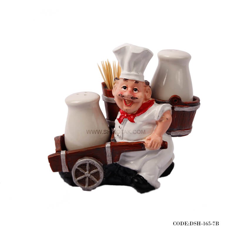 سرویس نمک پاش و جاخلالی طرح سرآشپز