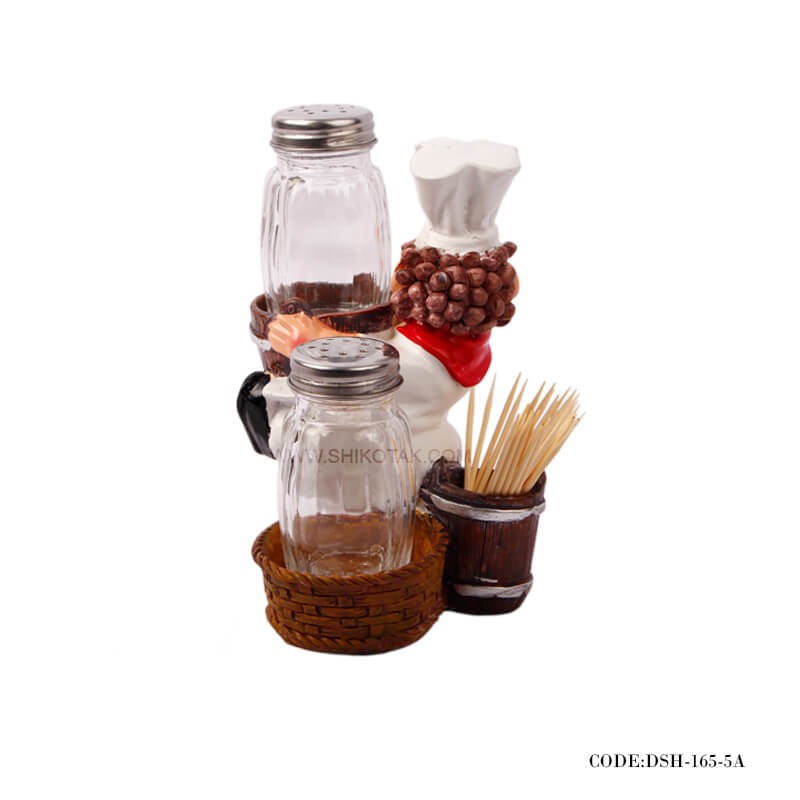 ست جاخلال و نمک پاش طرح آشپز