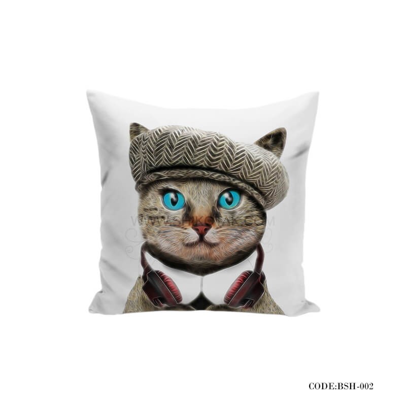 روکش کوسن فانتزی طرح گربه