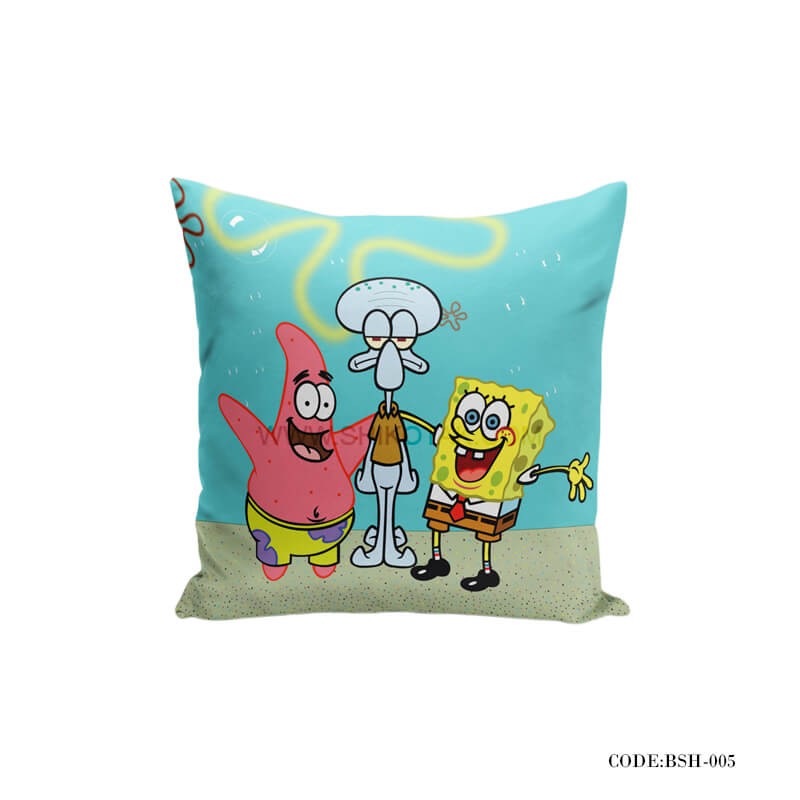 روکش کوسن کودک طرح باب اسفنجی