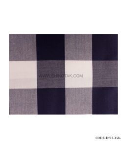 رومیزی پارچه ای طرح چهارخونه آبی و سفید