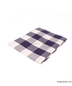 رومیزی پارچه ای طرح چهارخونه آبی و سفید