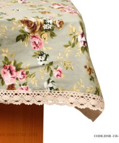 رومیزی ناهارخوری طرح رز زمینه سبز