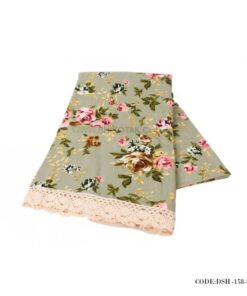 رومیزی ناهارخوری طرح رز زمینه سبز