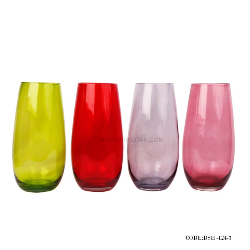 گلدان شیشه ای رومیزی طرح پافیلی