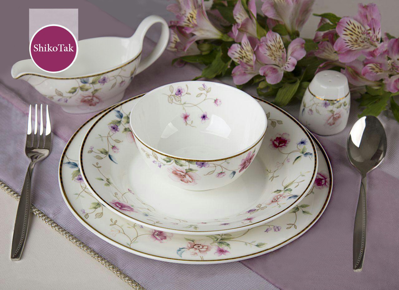 سرویس چینی غذاخوری طرح ویکتوریا