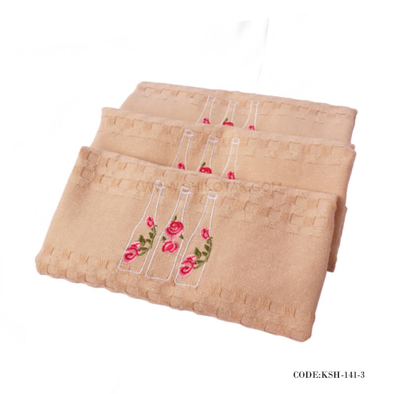 دستمال آشپزخانه طرح بطری آب