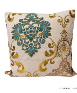 کوسن پر شده و روکوسنی طرح شانل سبز و آبی