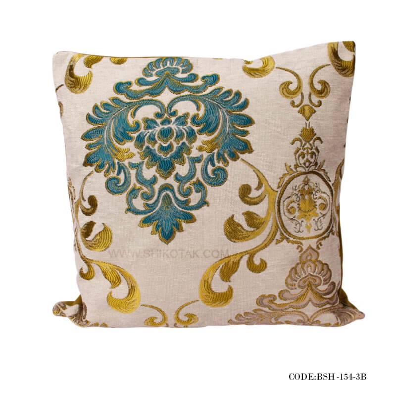 کوسن پر شده و روکوسنی طرح شانل سبز و آبی