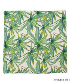 کوسن سبز با بالشتک طرح برگ بامبو