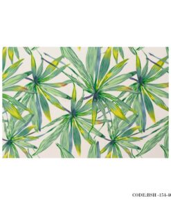 کوسن سبز با بالشتک طرح برگ بامبو