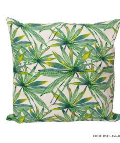 کوسن سبز با بالشتک طرح برگ بامبو